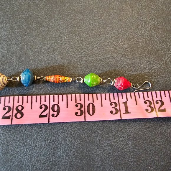 New Recycled Paper Beads Acacia Creation Artisan Necklace Earings Studio Kenya - Picture 12 of 14